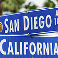 San Diego and California Street Sign